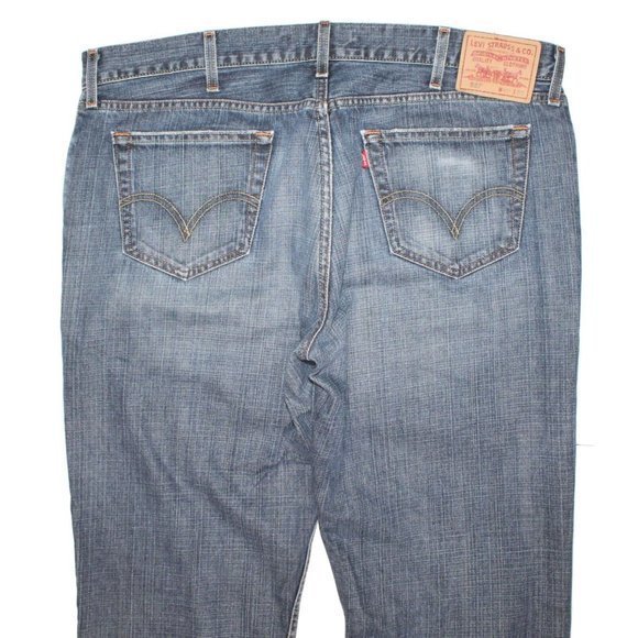 Levi's 527 Low Rise Boot Cut Blue Jeans 100% Cotton Mens Measures Size 41 x 36 - Picture 5 of 10